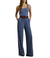Lauren Ralph Lauren Stretch Cotton Scoop Neck Tank Top
