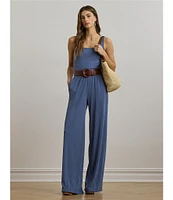 Lauren Ralph Lauren Stretch Cotton Scoop Neck Tank Top
