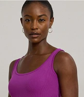 Lauren Ralph Lauren Stretch Cotton Scoop Neck Tank Top