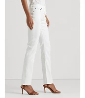 Lauren Ralph Lauren Premier Shape Memory Stretch Denim Straight Leg Ankle Jeans