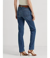 Lauren Ralph Lauren Premier Shape Memory Stretch Denim Straight Leg Ankle Jeans