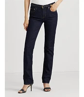 Lauren Ralph Lauren Premier Shape Memory Stretch Denim Straight Leg Ankle Jeans