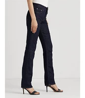 Lauren Ralph Lauren Premier Shape Memory Stretch Denim Straight Leg Ankle Jeans