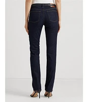 Lauren Ralph Lauren Premier Shape Memory Stretch Denim Straight Leg Ankle Jeans