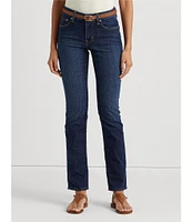 Lauren Ralph Lauren Premier Shape Memory Stretch Denim Straight Leg Ankle Jeans