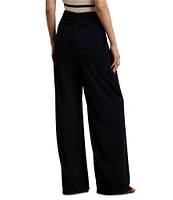 Lauren Ralph Lauren Stretch Jersey High Rise Wide Leg Pant