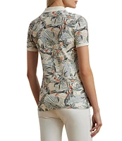 Lauren Ralph Lauren Stretch Pique Printed Polo Shirt