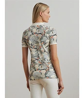 Lauren Ralph Lauren Stretch Pique Printed Polo Shirt