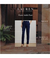 Lauren Ralph Lauren Stretch Ponte High-Rise Tapered Pants