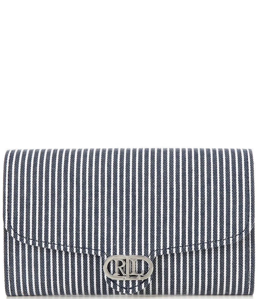 Lauren Ralph Lauren Striped Canvas Medium Adair Crossbody Bag