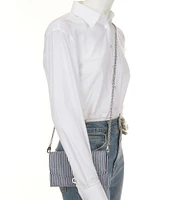 Lauren Ralph Lauren Striped Canvas Medium Adair Crossbody Bag