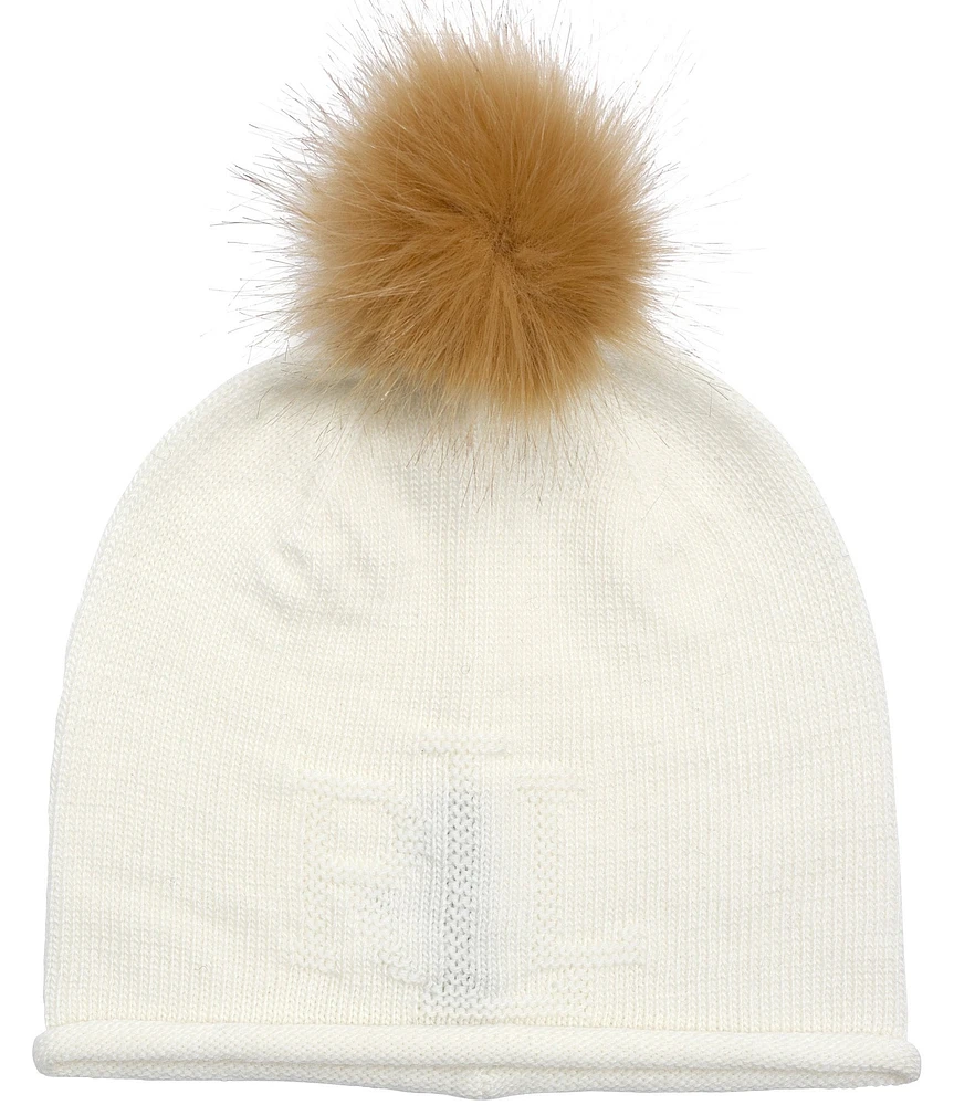 Lauren Ralph Lauren Textured Logo Beanie Hat