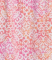 Lauren Ralph Lauren Tile Print Double Strap Scoop Neck Knit Short Nightgown