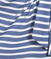 Lauren Ralph Lauren Treanna Striped Tie Front Jersey Dress