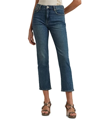 Lauren Ralph Lauren Twill High-Rise Straight Leg Ankle Jeans