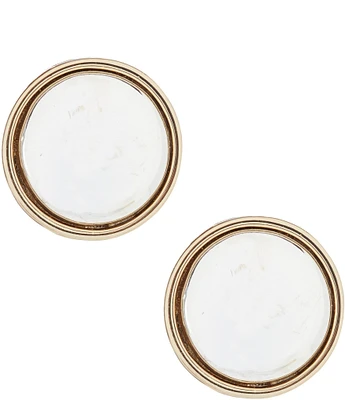 Lauren Ralph Lauren Two Tone Clip-On Button Stud Earrings