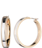 Lauren Ralph Lauren Two Tone Hoop Earrings