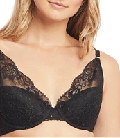 Lauren Ralph Lauren Underwire Plunge Lace Sequin Cut & Sewn Bra