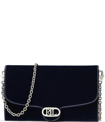 Lauren Ralph Lauren Adair Medium Velvet Crossbody Bag