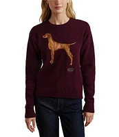 Lauren Ralph Lauren Crew Neck #double;LRL#double; Script Embroidered Sweater