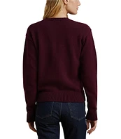 Lauren Ralph Lauren Crew Neck #double;LRL#double; Script Embroidered Sweater