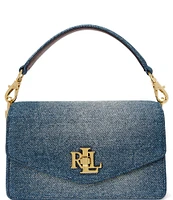 Lauren Ralph Lauren Washed Denim Small Tayler Crossbody Bag