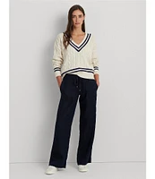 Lauren Ralph Lauren Wide Leg Linen Pants