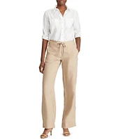 Lauren Ralph Lauren Wide Leg Linen Pants