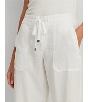 Lauren Ralph Lauren Wide Leg Linen Pants