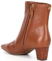 Lauren Ralph Lauren Willa Burnished Leather Booties