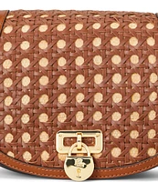 Lauren Ralph Lauren Raffia Woven Medium Tanner Crossbody Bag