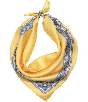 Lauren Ralph Lauren Yellow Dot Silk Square Scarf