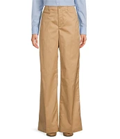 Lauren Ralph Lauren Cotton Twill High-Rise Straight-Leg Pants