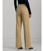 Lauren Ralph Lauren Cotton Twill High-Rise Straight-Leg Pants