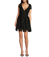 Layered With Love Lil Dixie Lace V-Neck Sleeveless Tie Shoulder Mini Dress