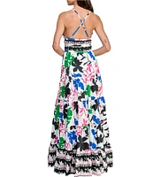 Layered With Love Lily V-Neck Smocked Printed Cotton Poplin Maxi Dress