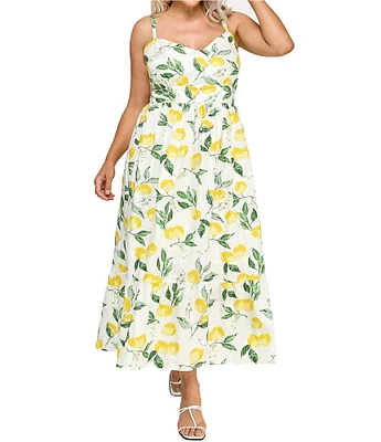 Layered With Love Plus Size Lemon Ginger Cotton Poplin Midi Dress