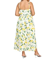 Layered With Love Plus Size Lemon Ginger Cotton Poplin Midi Dress