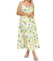 Layered With Love Plus Size Lemon Ginger Cotton Poplin Midi Dress