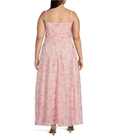 Layered With Love Plus Size Organza Chiffon V-Neck Sleeveless Tie Front Detail A-Line Dress