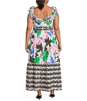 Layered With Love Plus Size Printed Ruffle Maxi Dress