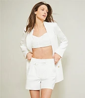 Le' AL.X Coin Pocket High Rise Pleated Trouser Shorts