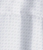 Le' AL.X Logo Print Satin Notch Lapel Short Sleeve Cropped Coordinating Camp Shirt