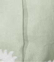 Le' AL.X Embroidered Linen High Rise Tie Waist Pocketed Trouser Coordinating Shorts