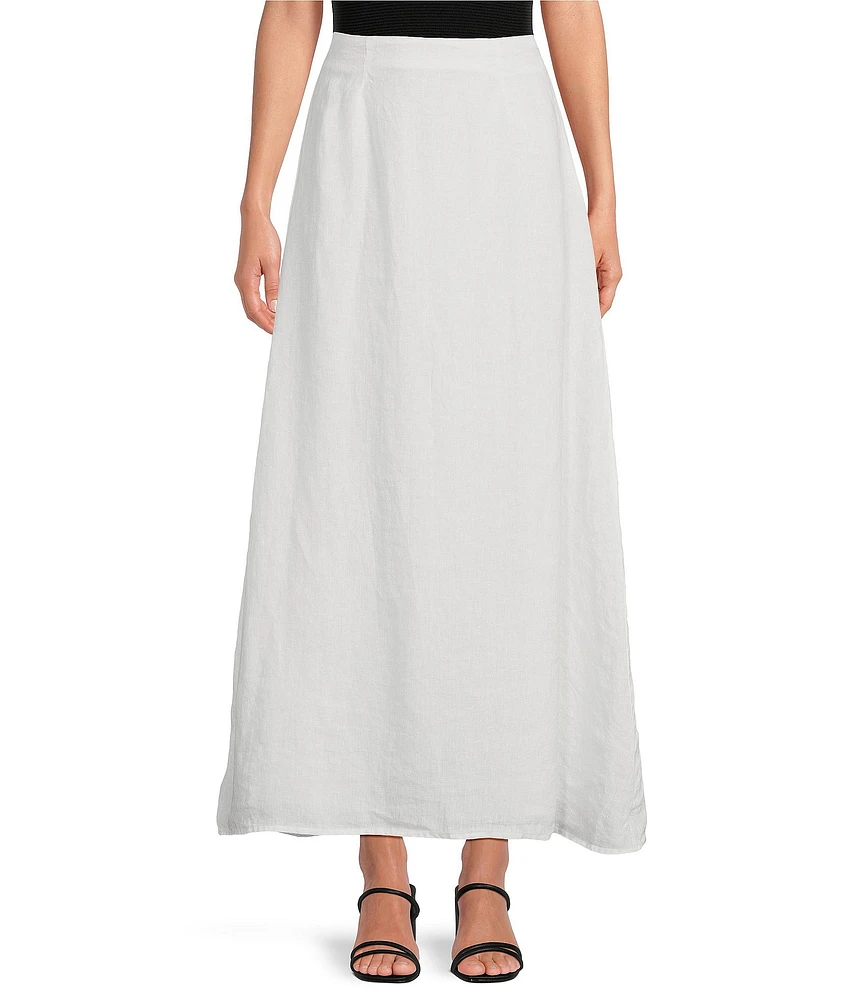 Le' AL.X Coordinating Linen A Line Maxi Skirt