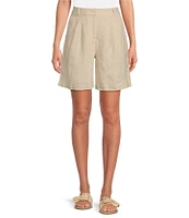 Le' AL.X Coordinating Linen High Rise Trouser Camp Shorts