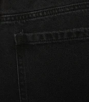 Le' AL.X Denim Built-In Western Belt High Rise Straight Leg 5-Pocket Jeans