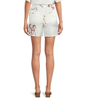 Le' AL.X Horse Motif Satin High Rise Coin Pocket Trouser Coordinating Shorts