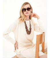 Le' AL.X Jersey Stretch Knit Crew Neck Sleeveless Coordinating Shift Maxi Dress