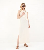 Le' AL.X Jersey Stretch Knit Crew Neck Sleeveless Coordinating Shift Maxi Dress